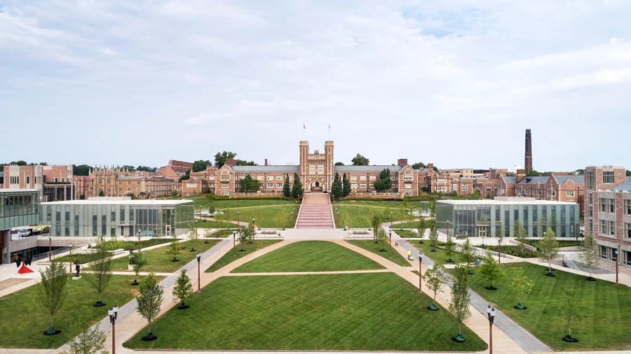 At Washington University, A Cluster of New Buildings Enlivens a Neglected Part of Campus